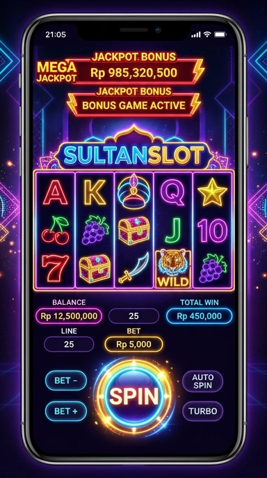 Menu aplikasi sultanslot menampilkan berbagai pilihan menarik.